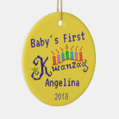 ベビーの最初Kwanzaa セラミックオーナメント (右)