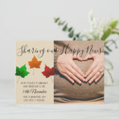 ベビーの期限の秋の秋写真アナウンスメントカード 案内状 (スタンド正面)