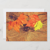 ベビーの期限の秋の秋写真アナウンスメントカード 案内状 (裏面)