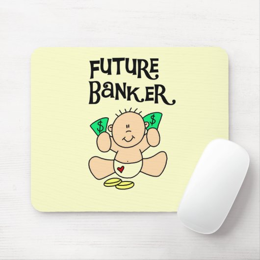 ベビーの未来の銀行家のTシャツおよびギフト マウスパッド (マウス)