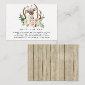 ベビーの本のためのシカのピンクの花の本はカードを要求します エンクロージャーカード (正面/裏面)