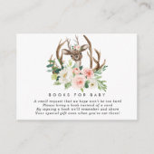 ベビーの本のためのシカのピンクの花の本はカードを要求します エンクロージャーカード (正面)