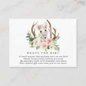 ベビーの本のためのバニーのピンクの花の本はカードを要求します エンクロージャーカード (正面)