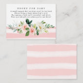 ベビーの本のためのピンクの花の本はカードを要求します エンクロージャーカード (正面/裏面)