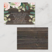 ベビーの本のためのピンクの花の本はカードを要求します エンクロージャーカード (正面/裏面)