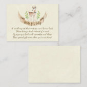 ベビーの本の要求のための本はかわいいシカを梳きます エンクロージャーカード (正面/裏面)