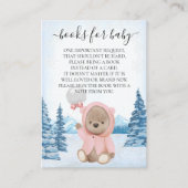 ベビーの本テディベアのクリスマスウィンター エンクロージャーカード (正面)