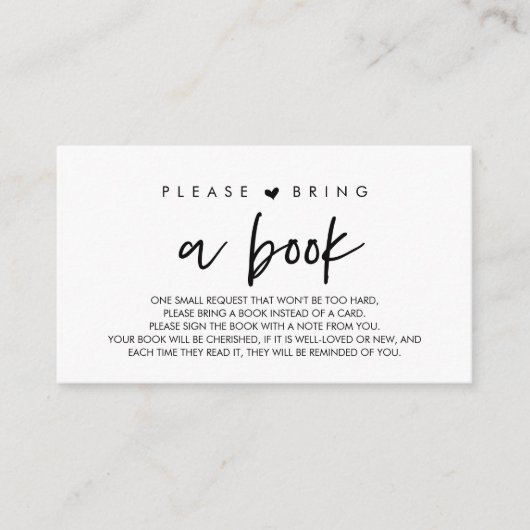 ベビーの本モダンを持って来て エンクロージャーカード (正面)