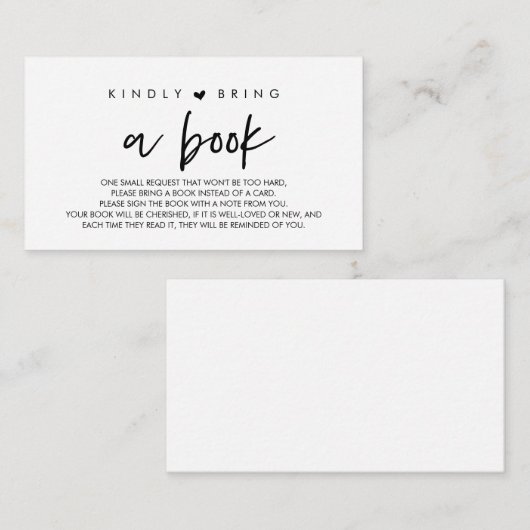 ベビーの本モダンEncの本を持って来て エンクロージャーカード (正面/裏面)