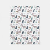 ベビーの森林動物の創造物 フリースブランケット (正面)