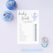 ベビーの機能を推測お茶のパーティー男の子ベイビーシャワー チラシ (シングル)