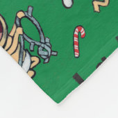 ベビーの歌うキャロルパターン フリースブランケット (角)