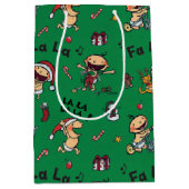 ベビーの歌うキャロルパターン ミディアムペーパーバッグ (正面)