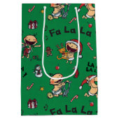 ベビーの歌うキャロルパターン ミディアムペーパーバッグ (裏面)