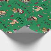 ベビーの歌うキャロルパターン ラッピングペーパー (角)