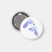 ベビーの水の最初のステップベビー足足跡 マグネット (正面/裏面)