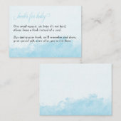 ベビーの水洗いの手触り青いベビーシャワー用の本 エンクロージャーカード (正面/裏面)