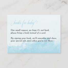 ベビーの水洗いの手触り青いベビーシャワー用の本 エンクロージャーカード