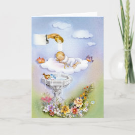 ベビーの洗礼の《キリスト教》洗礼式や命名式の招待カード 招待状