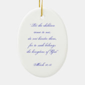 ベビーの洗礼オーナメント セラミックオーナメント (裏面)