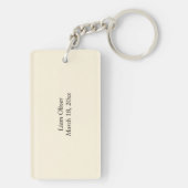 ベビーの洗礼中立、カスタマイズ可能な名前、 キーホルダー (裏面)