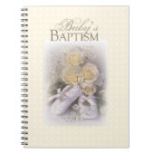 ベビーの洗礼中立、カスタマイズ可能な名前、リアム ノートブック (正面)
