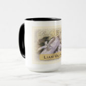 ベビーの洗礼中立、カスタマイズ可能な名前、リアム マグカップ (正面左)