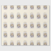 ベビーの洗礼中立、カスタマイズ可能な名前、リアム ラッピングペーパー (フラット)