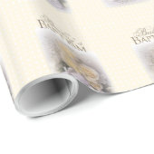 ベビーの洗礼中立、カスタマイズ可能な名前、リアム ラッピングペーパー (ロールコーナー)