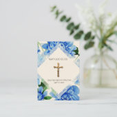 ベビーの洗礼記憶の金ゴールドの十字の神聖なカード 名刺 (スタンド正面)