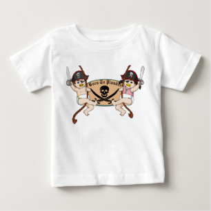 -ベビーの海賊振動を略奪するために生まれて下さい ベビーTシャツ