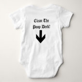 ベビーの海賊 ベビーボディスーツ (裏面)