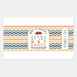 ベビーの涙のジョイ熱いソースラベル | 5 ozボトル 長方形シール