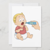 ベビーの温度検査の小児健康 招待状 (正面)
