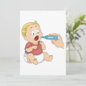 ベビーの温度検査の小児健康 招待状 (スタンド正面)