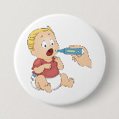 ベビーの温度検査の小児健康 缶バッジ (正面)