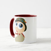 ベビーの漁師のおもしろいな魚釣りのギフト マグカップ (正面左)