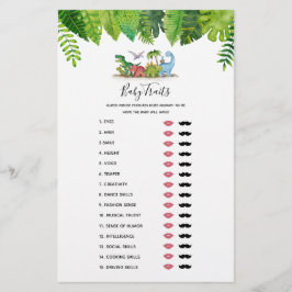 ベビーの特徴の恐竜の赤ちゃんシャワーゲーム