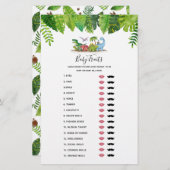 ベビーの特徴の恐竜の赤ちゃんシャワーゲーム (正面/裏面)