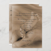 ベビーの献呈 招待状 (正面/裏面)