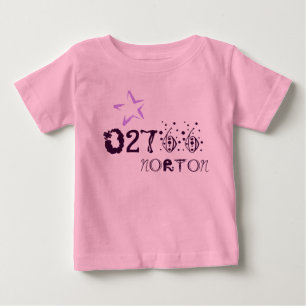 ベビーの町の郵便番号ワイシャツ ベビーTシャツ