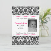 ベビーの発表の女の子 案内状 (スタンド正面)