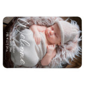 ベビーの発表ようこそ誕生のお知らせ マグネット (横)