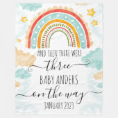 ベビーの発表 – それから三つあった フリースブランケット (正面)