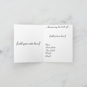 ベビーの発表… シーズンカード (内部)