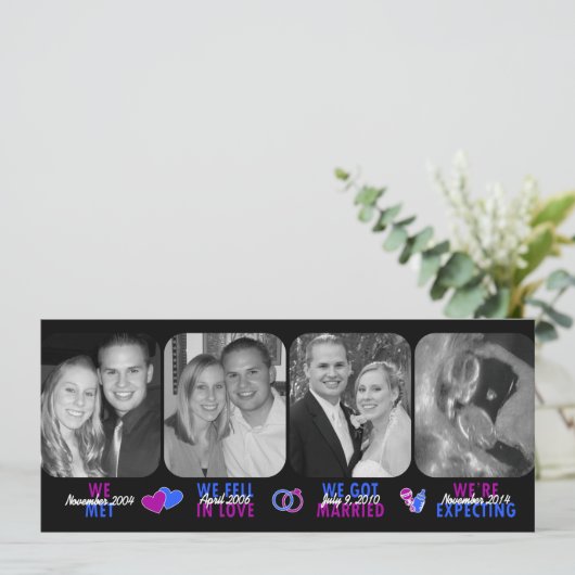 ベビーの発表 案内状 (スタンド正面)