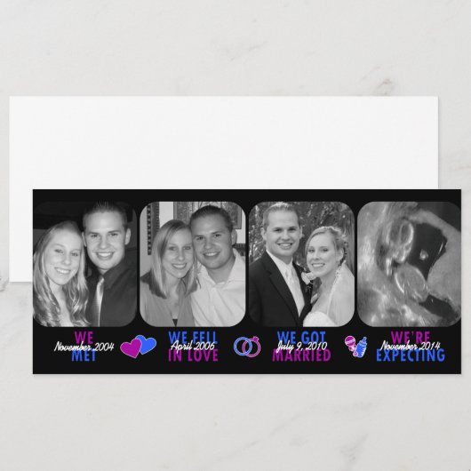 ベビーの発表 案内状 (正面/裏面)