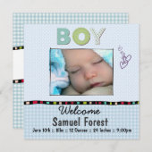 ベビーの発表 案内状 (正面/裏面)