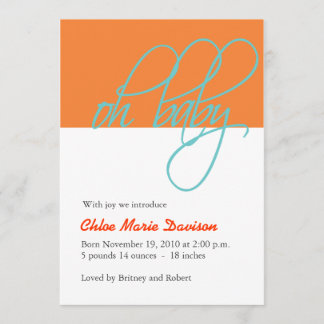 ベビーの発表 案内状