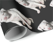 ベビーの白いピットブルの子犬 ラッピングペーパー (ロールコーナー)